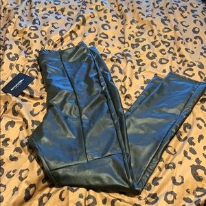 Faux Leather high waisted trousers